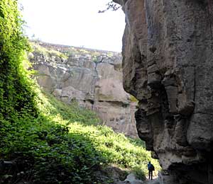 Blick auf  Canyoning Felsenschlucht von El Rio im Süden von Teneriffa